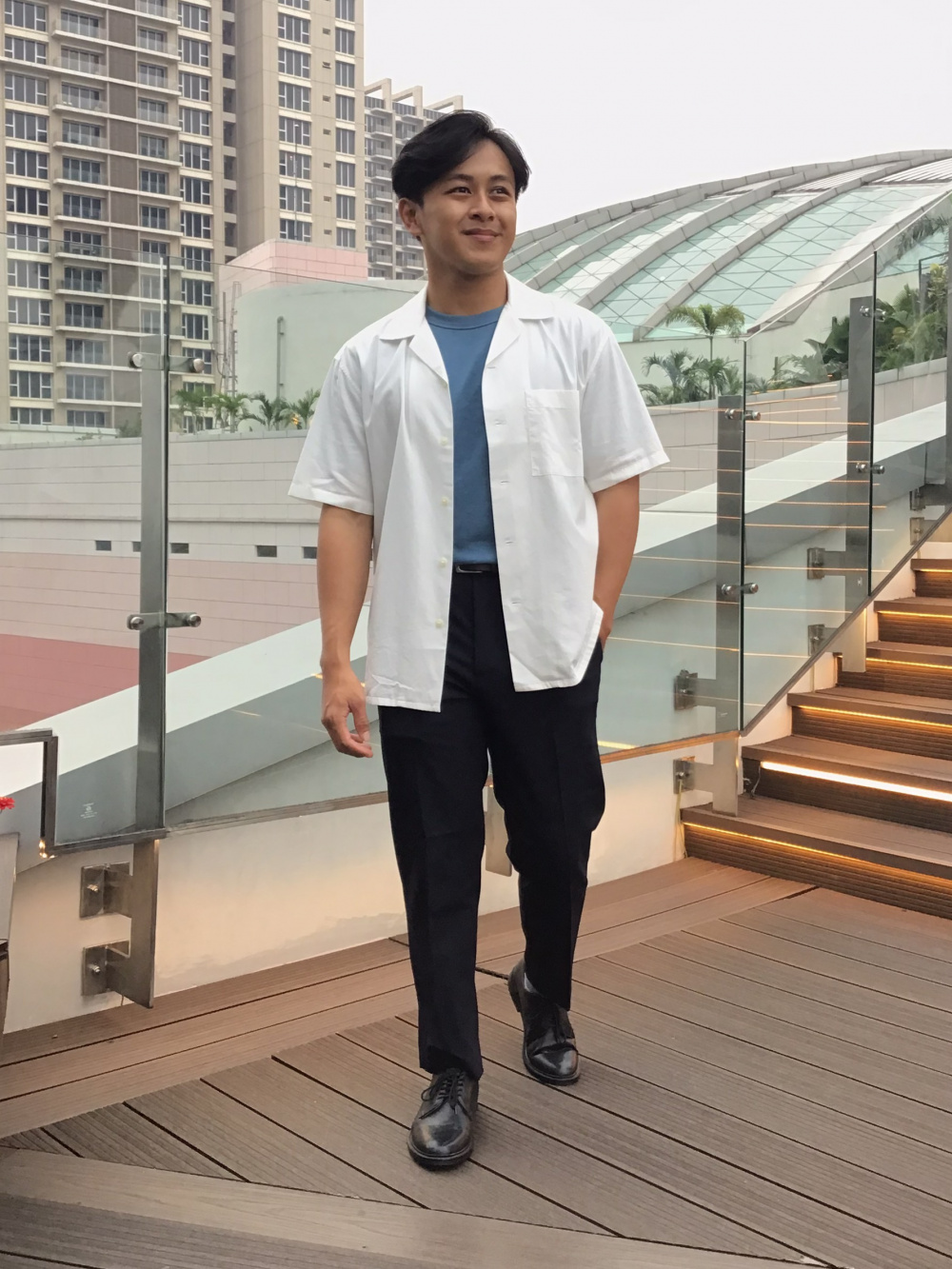 Check styling ideas for「Over Shirt Jacket (Cotton Linen)、Open