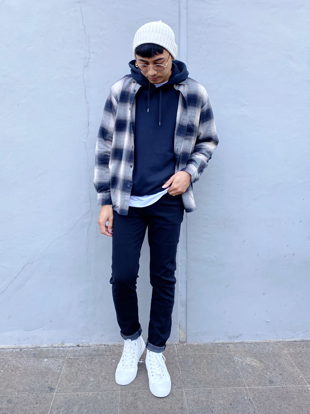 Check styling ideas for「Sweat Pullover Long Sleeve Hoodie、Oversized Pocket  Crew Neck Half Sleeve T-Shirt」