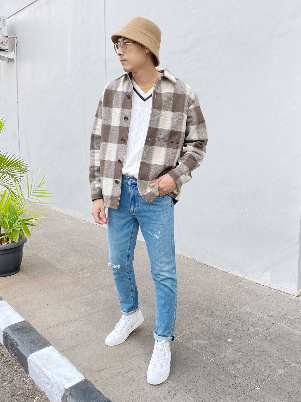 Check styling ideas for「Flannel Long Sleeve Shirt、Stretch Fleece Half ...