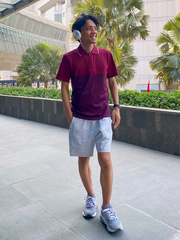 CHECK STYLING IDEAS FOR ULTRA STRETCH DRY EX SHORTS DRY EX HALF ZIP POLO SHIRT ADAM SCOTT UNIQLO ID