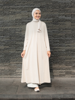 Women's AIRism Cotton Flare Dress | Long Sleeve | UNIQLO ID