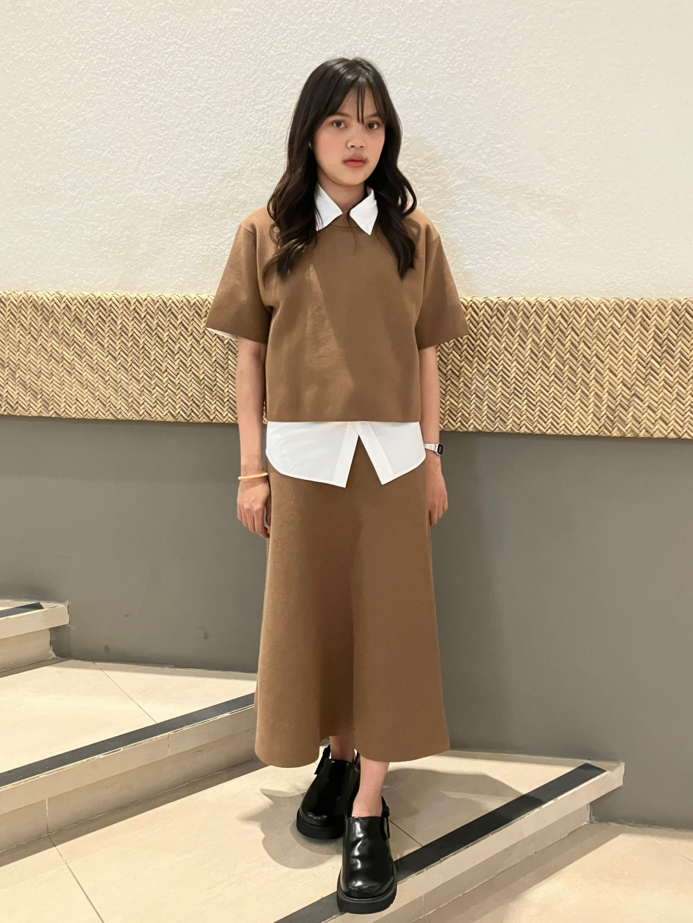 Check styling ideas for「Nylon Culottes (Matching Set)、Washable