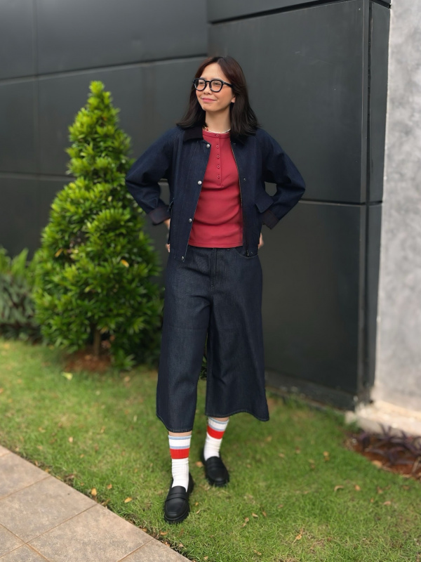 Drapey Denim Culotte