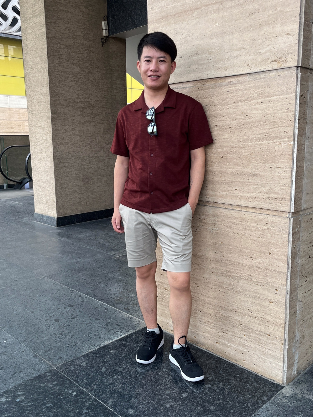 Check styling ideas for AIRism Cotton Oversized Crew Neck T Shirt AIRism Cotton Open Collar Short Sleeve Polo Shirt Front Open UNIQLO IN