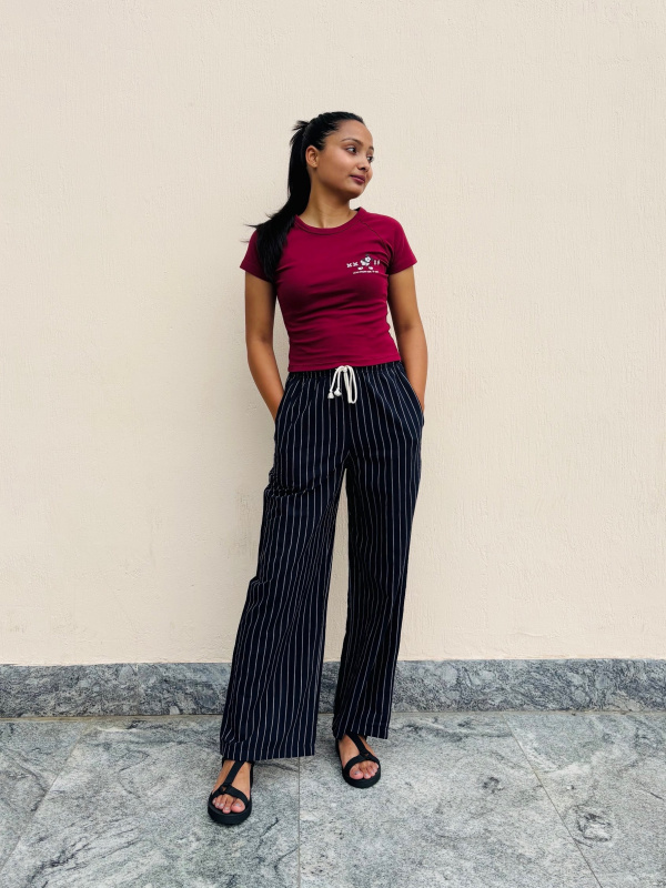 Linen Blend Easy Pants