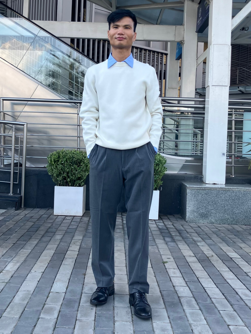 everyone milano rib knit sweater NAVY Washable Milano Ribbed Long