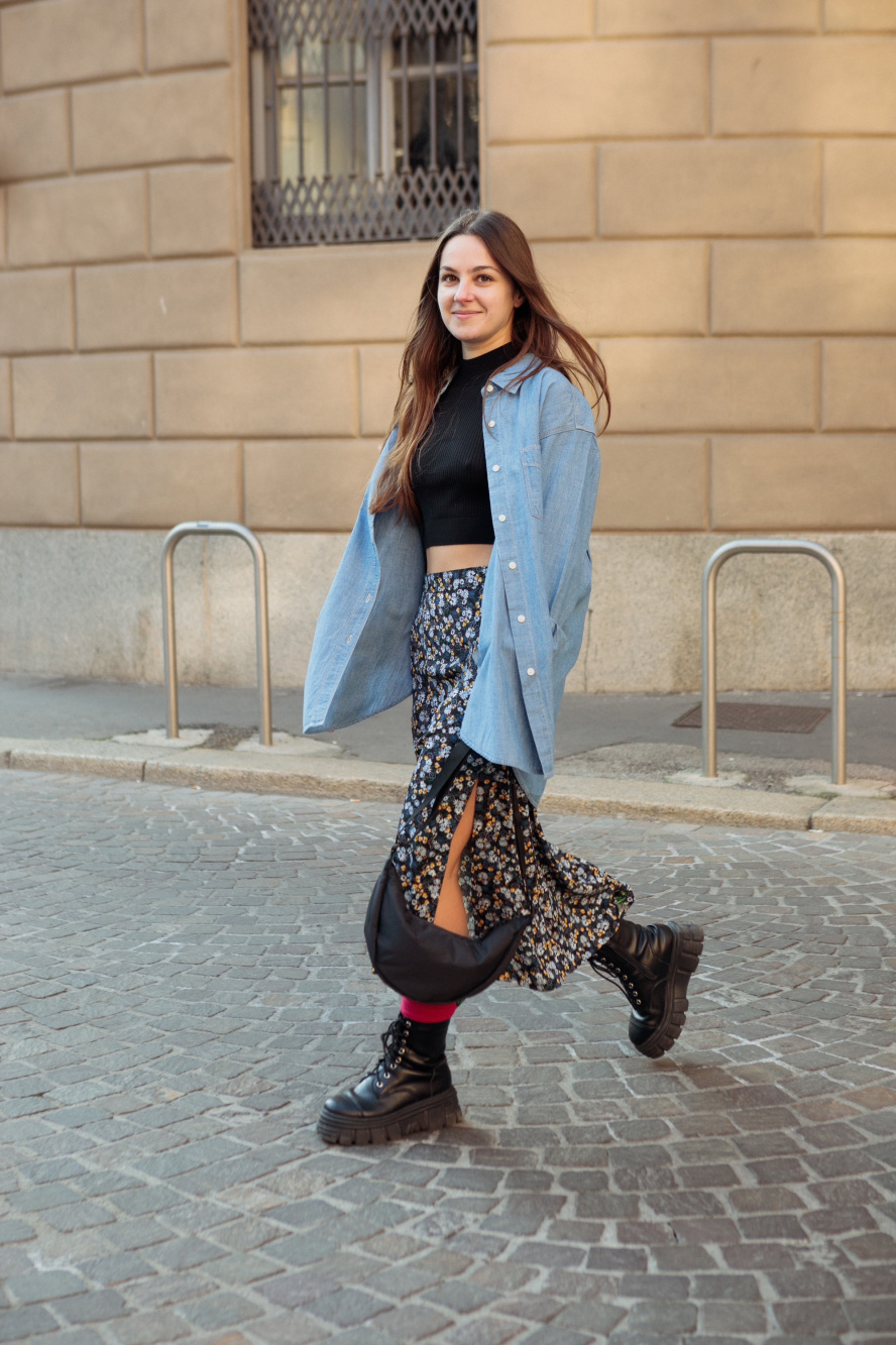 Midi skirt clearance with doc martens