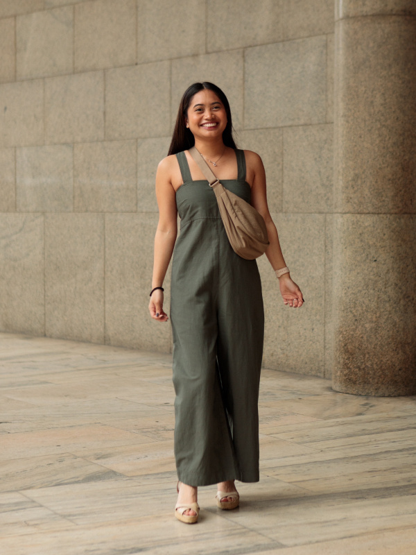 Light Blue Jumpsuit, Linen Jumpsuit, Women Jumpsuit, Casual