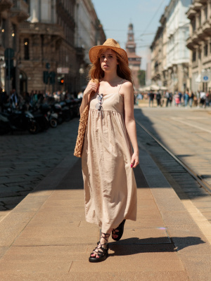 ワンピース Louren camisole gather dress RESALE ITEM RECOMMEND STYLING – louren store