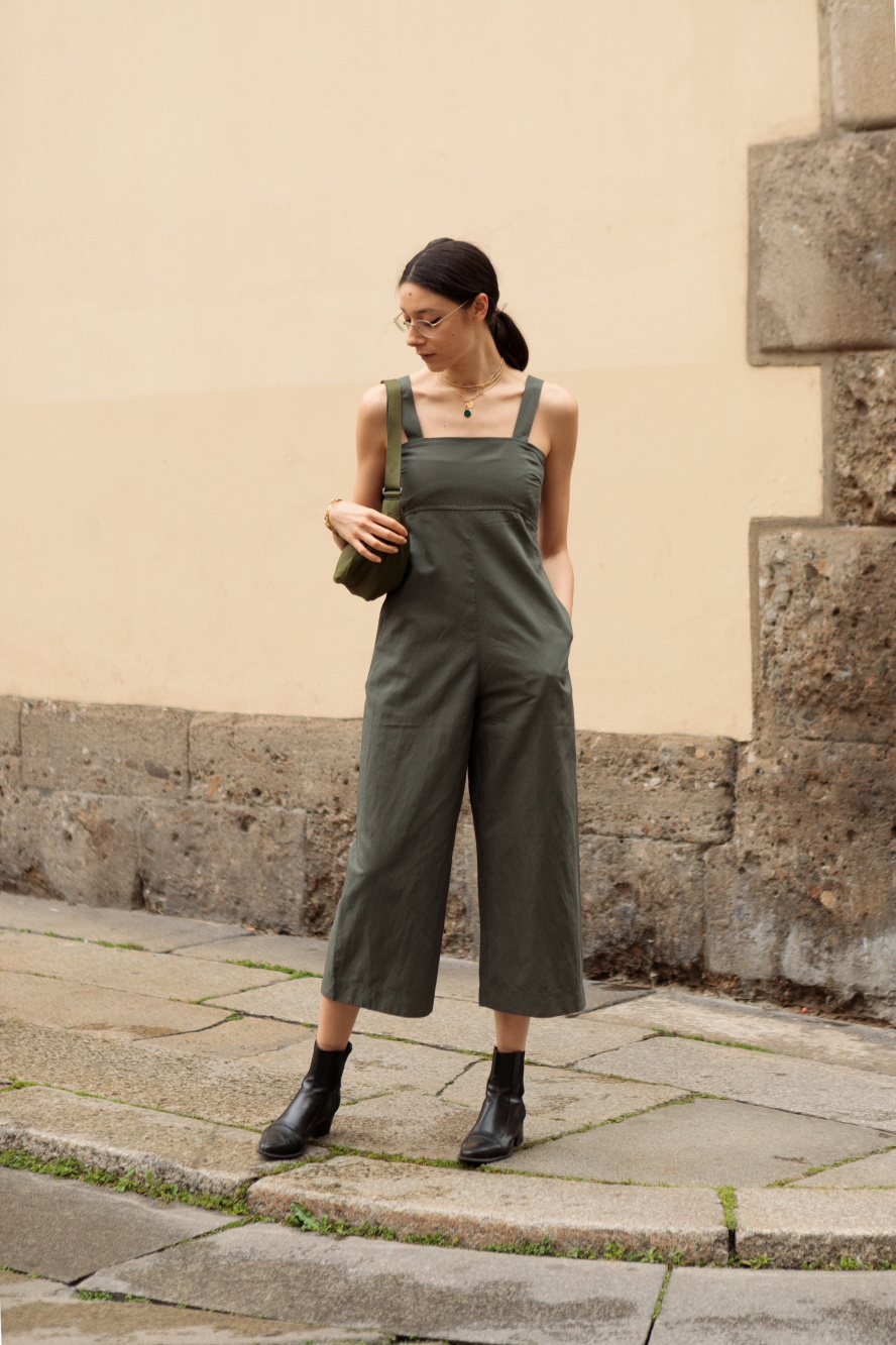 Check styling ideas for「Premium Linen Long-Sleeve Shirt、Linen Blend Jumpsuit」