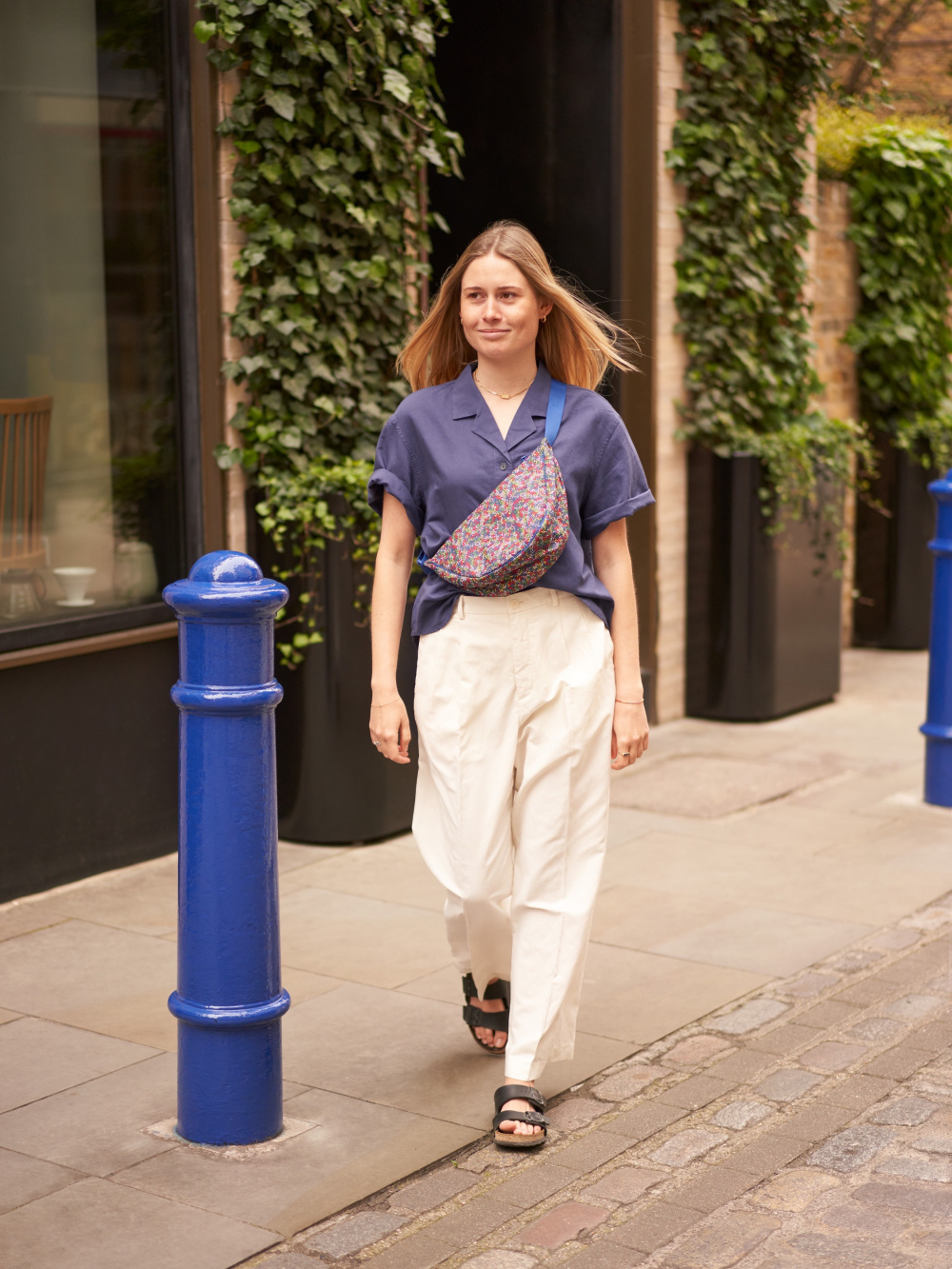 Linen Blend Tucked Wide Pants