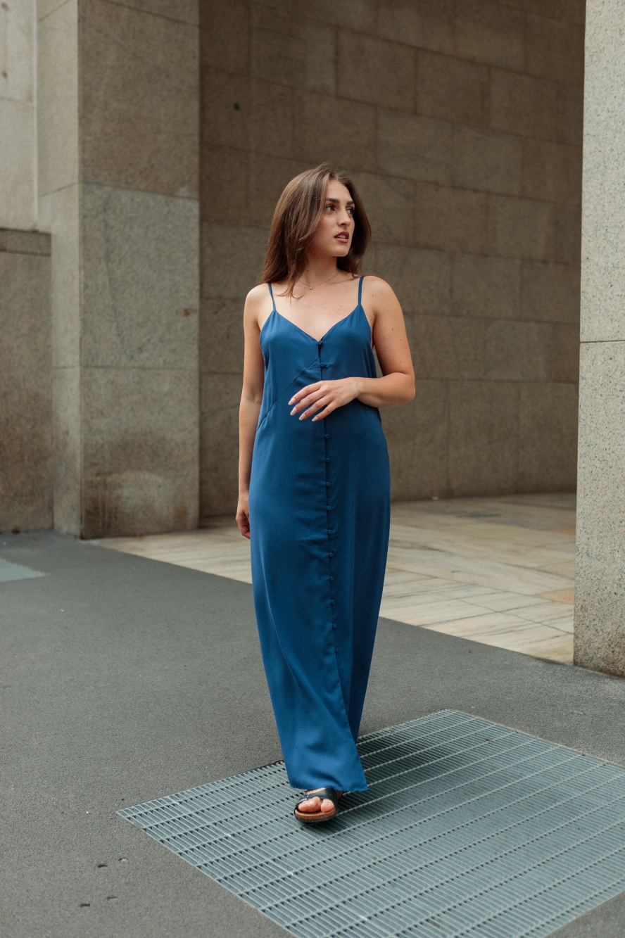 Perfume Closet ／ Camisole Flare Dress Uniqlo Women Printed Button Down Camisole Flare Dress Navy