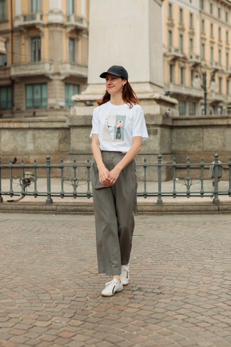 Check styling ideas for「Linen Blend Tucked Wide Pants、AIRism