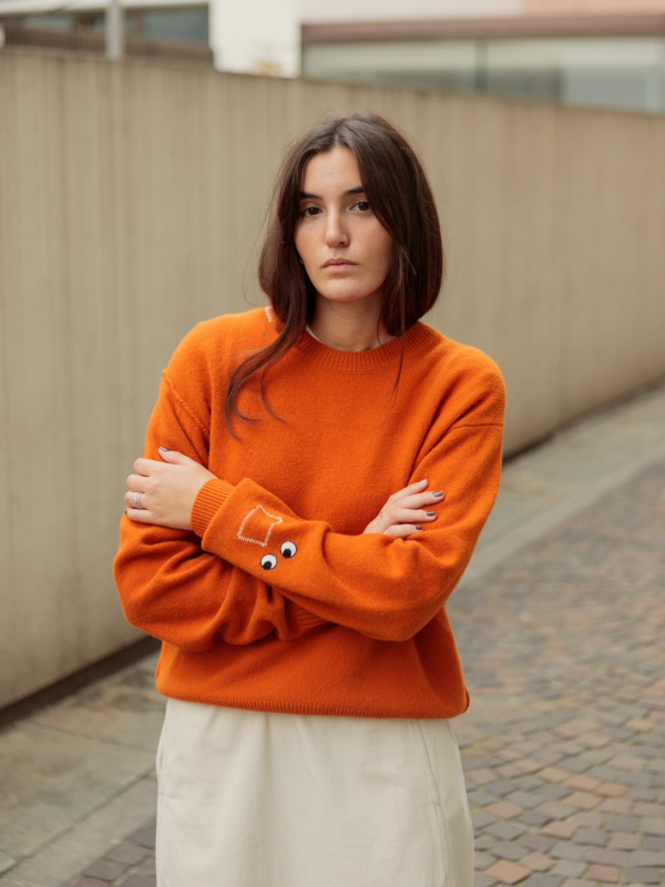 Uniqlo orange sweater top