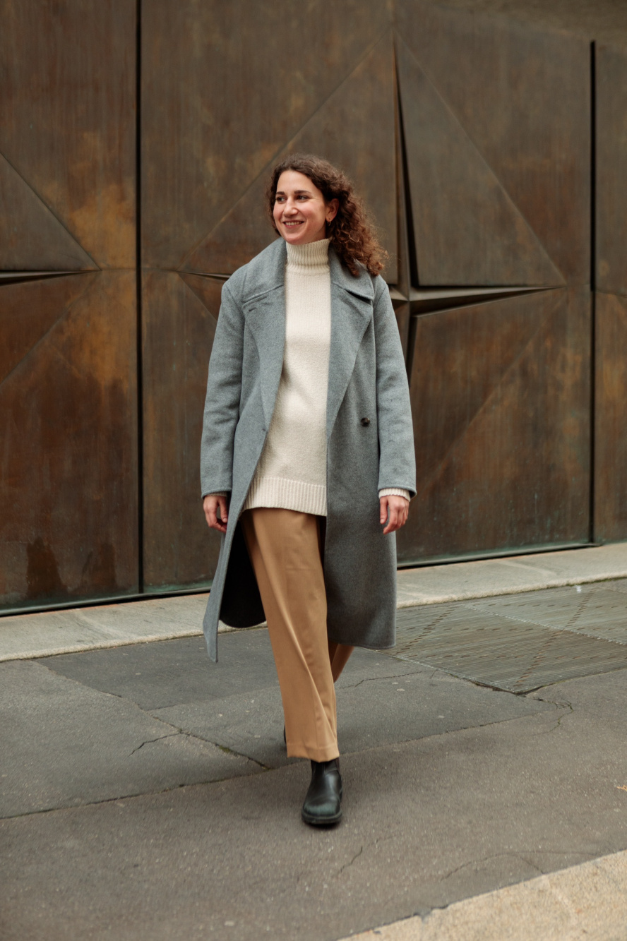 Check styling ideas for「Double Face Wrap Coat、HEATTECH Ultra Stretch  High-Rise Leggings Pants」