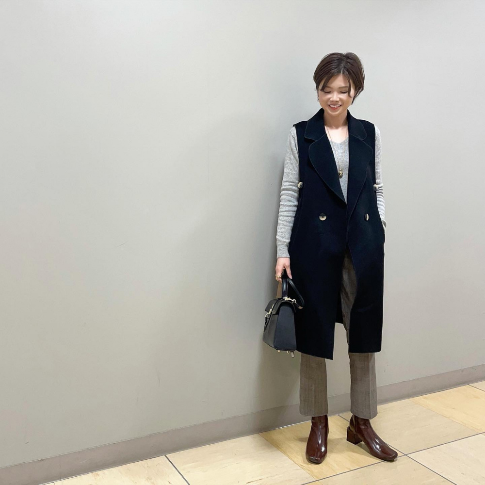 スマートアンクルパンツ（チェック・2WAYストレッチ・丈標準64～66cm