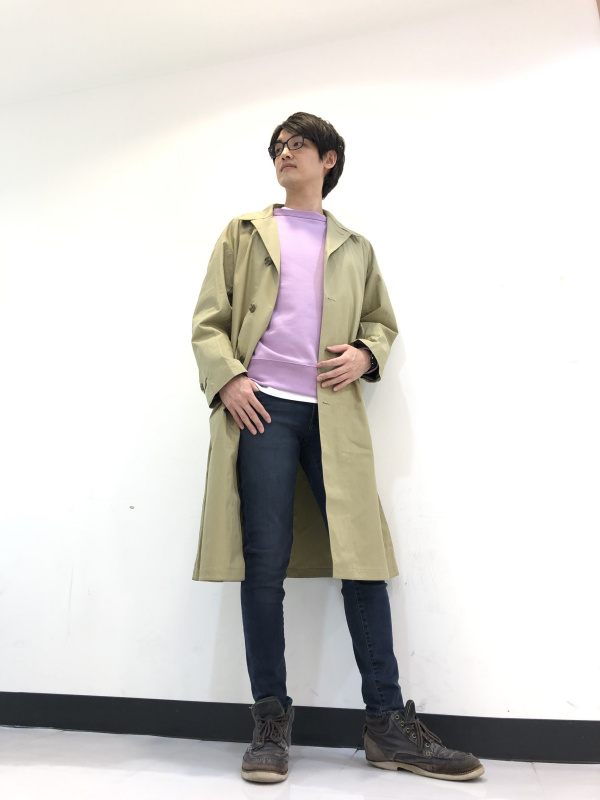 ワイドフィットスウェットシャツ（長袖）（メンズ）の着用