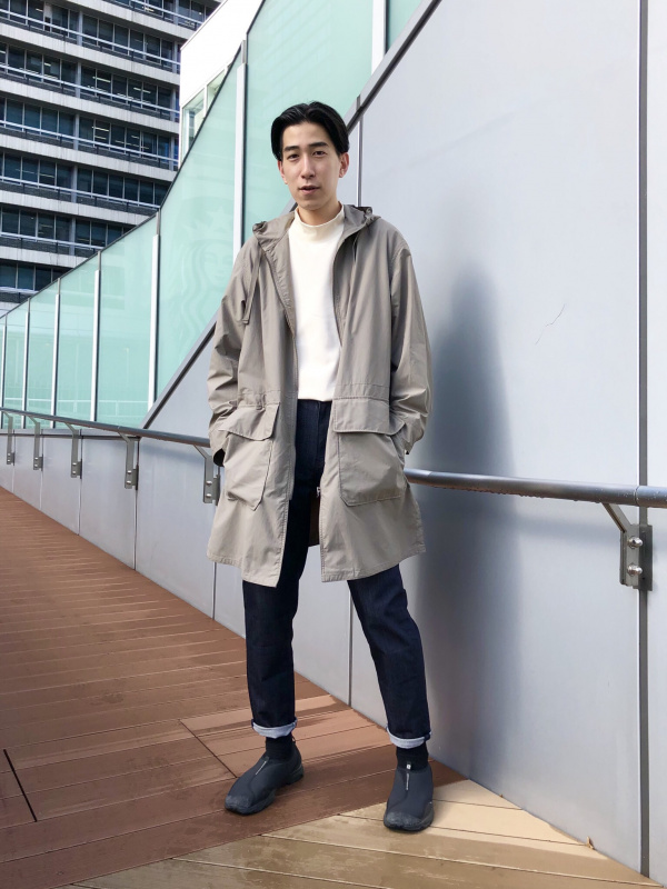 アウトレット安い - フーデッドコート ユニクロU オリーブ Lサイズ