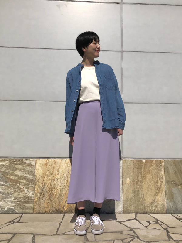 色味希望、確認用 ユニクロ公式 | シフォンスリットスカートパンツ（丈標準49～51cm）