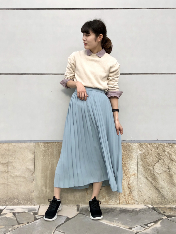 値下げ！Styling スタイリング ブルーシャツ プリーツ yori好きに