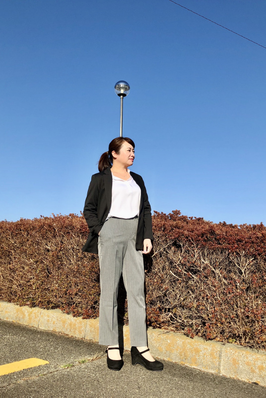 EZYアンクルパンツ（ストライプ・2WAYストレッチ・丈標準64～66cm