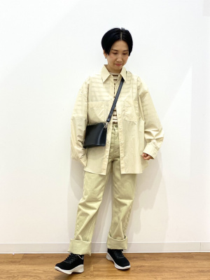 極美品 22AW◎Y's オーバーサイズ長袖シャツ 多ポケット ホワイト L位 美品 22AW◇Y's BANG ON オーバーサイズ長袖シャツ 袖ポケット