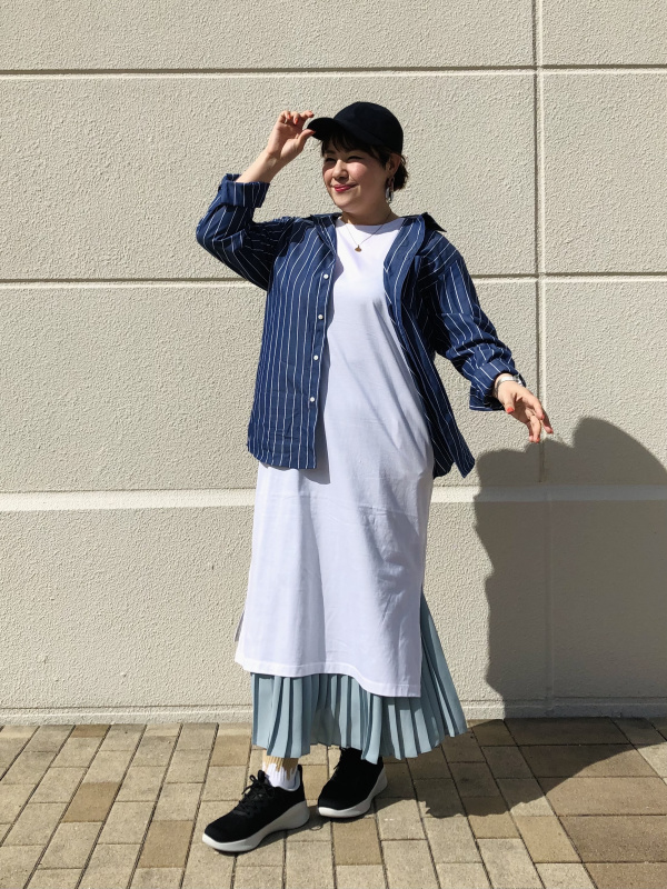 値下げ！Styling スタイリング ブルーシャツ プリーツ yori好きに