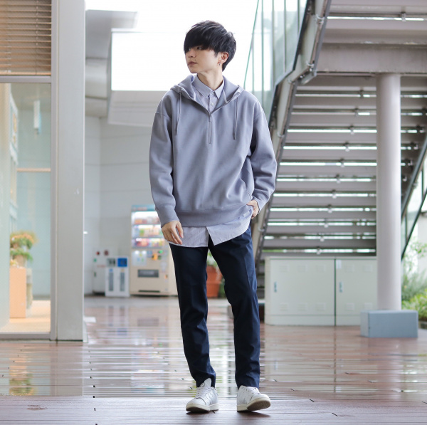 ユニクロ公式 | ドライスウェットハーフジップパーカ（長袖）