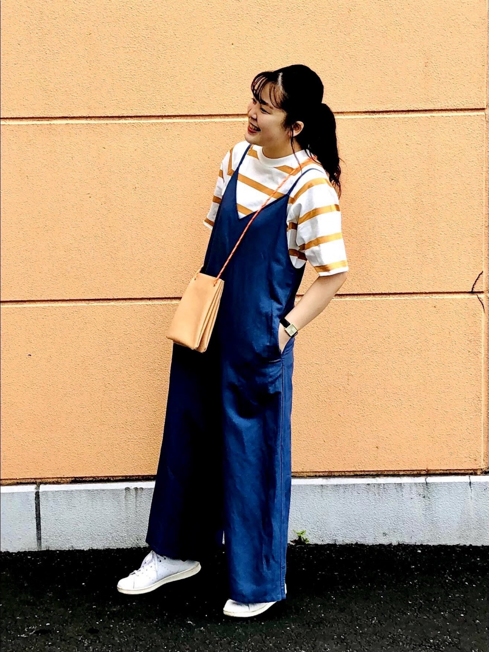 2021 ファッション journal standard luxe リネンボーダーキャミサロペット