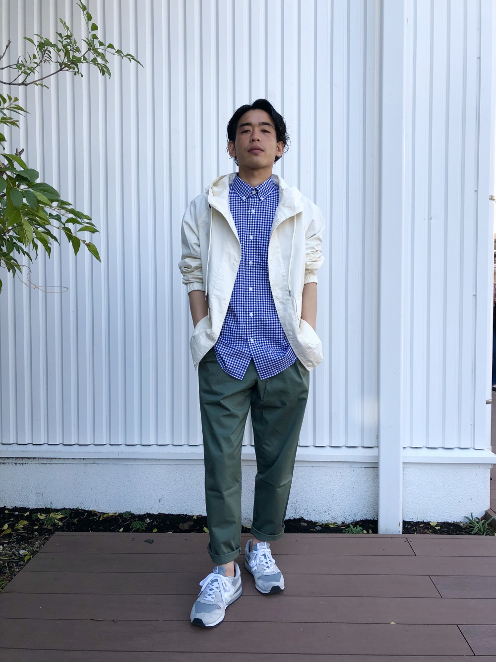 エクストラファインコットンブロードチェックシャツ（半袖）、UVカット