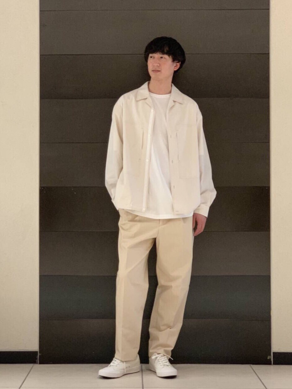 スーピマコットンオーバーサイズシャツブルゾン（長袖）（メンズ）の