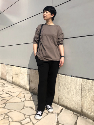 ユニクロ公式 | ストレッチダブルフェイスストレートパンツ（丈標準67