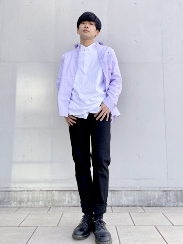 かっくん。 Men's 「セルビッジスリムフィットストレートジーンズ」styling ideas
