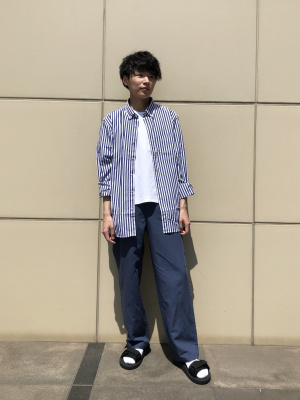 値下しました！リー産ポイント-92-1 ユニクロ公式 | エクストラファインコットンブロードストライプ