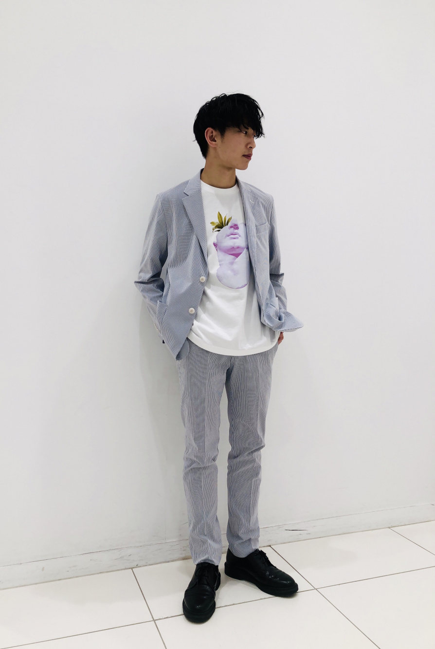 感動ジャケット（シアサッカー・袖丈着丈標準）、エクストラファイン