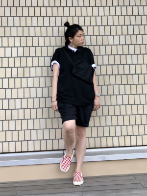 ユニクロ公式 | コットンカノコオーバーサイズポロシャツ（半袖）