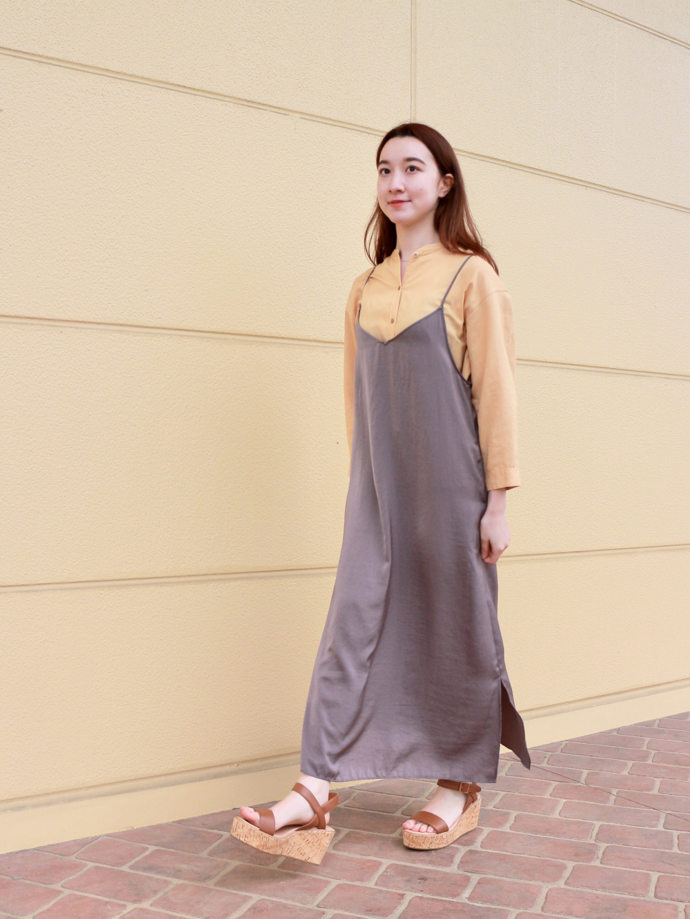 Check styling ideas for「Camisole Side-Slit Long Dress」| UNIQLO US