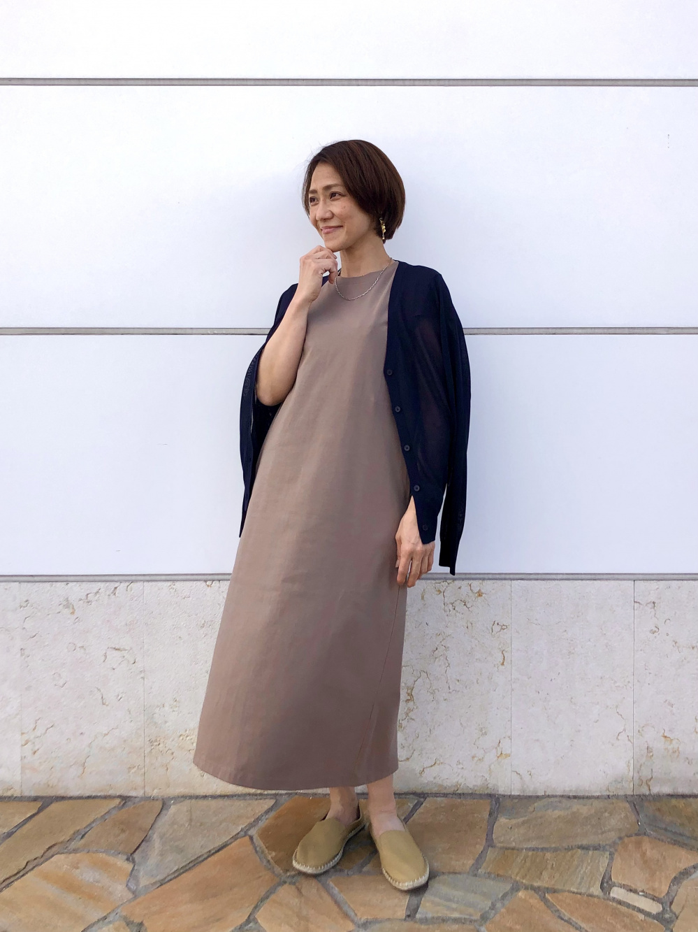 ユニクロ +J コットンリネンフレンチスリーブロングワンピース ユニクロ公式 | コットンリネンフレンチスリーブロングワンピース