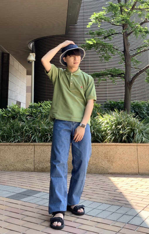 男裝刺繡設計POLO衫(短袖) 的StyleHint 網友穿搭靈感| UQ 搜尋