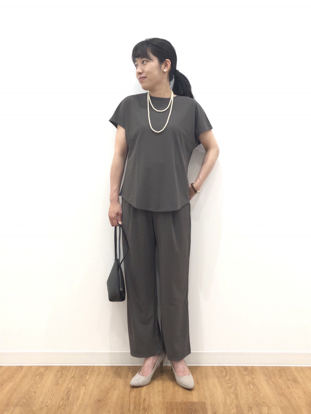 クレープジャージーフレンチスリーブTシャツ（半袖）、クレープ