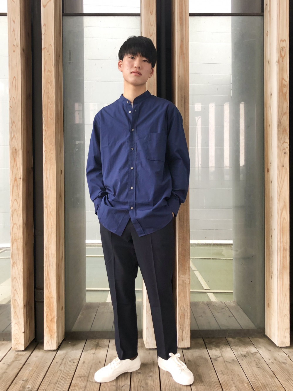 ポケモン オールスターズ Ut グラフィックtシャツ ピカチュウ 半袖 レギュラーフィット スマートアンクルパンツ 2wayストレッチ スリムテーパード 丈標準64 66cm の着用コーディネート ユニクロ