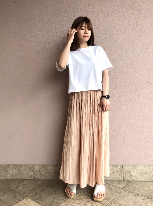 SALE/103%OFF】 ユニクロ ワッシャーサテンスカートパンツ ベージュ L ユニクロ ワッシャーサテンスカートパンツ L