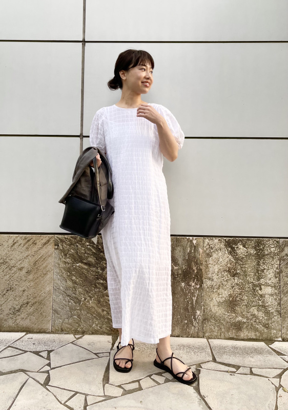 コットンドビーロングワンピース 半袖 Women ユニクロ