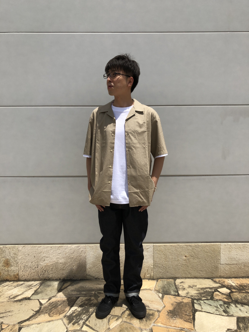 オープンカラーシャツ（半袖）、感動イージーパンツ （丈72～78cm