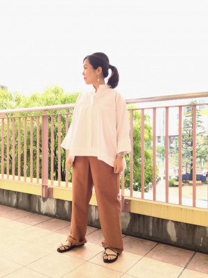 Elisabetta Franchi 洗練 お洒落 リネンブレンド パンツ 追加4》手洗い可 / フレンチリネンストレートパンツ（その他