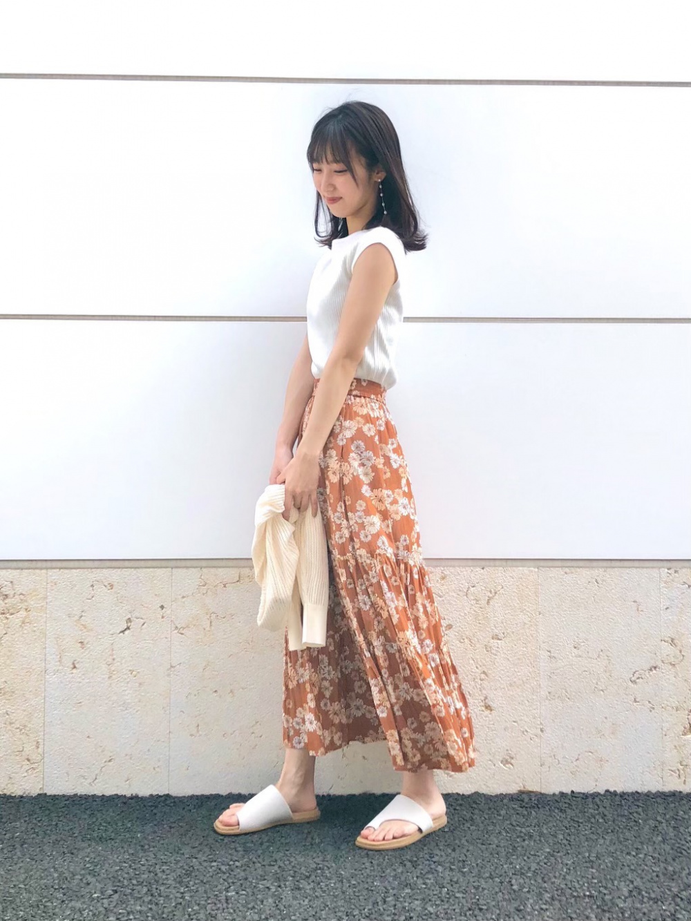 Check styling ideas for「Paul & Joe Tiered Skirt、Comfort Feel