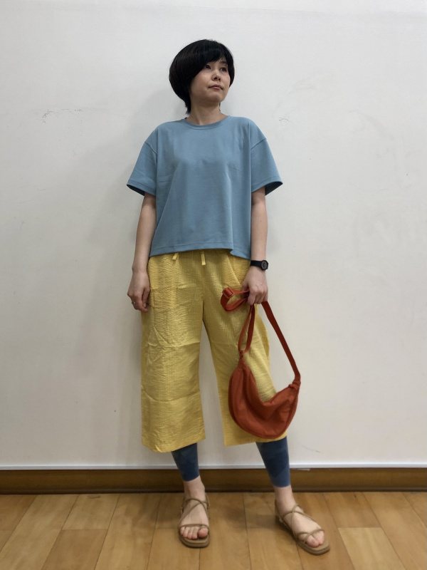 エアリズムUVカットソフトプリントレギンス（丈標準58.5～60.5cm