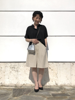 ユニクロ公式 | リネンブレンドベルテッド キュロットパンツ