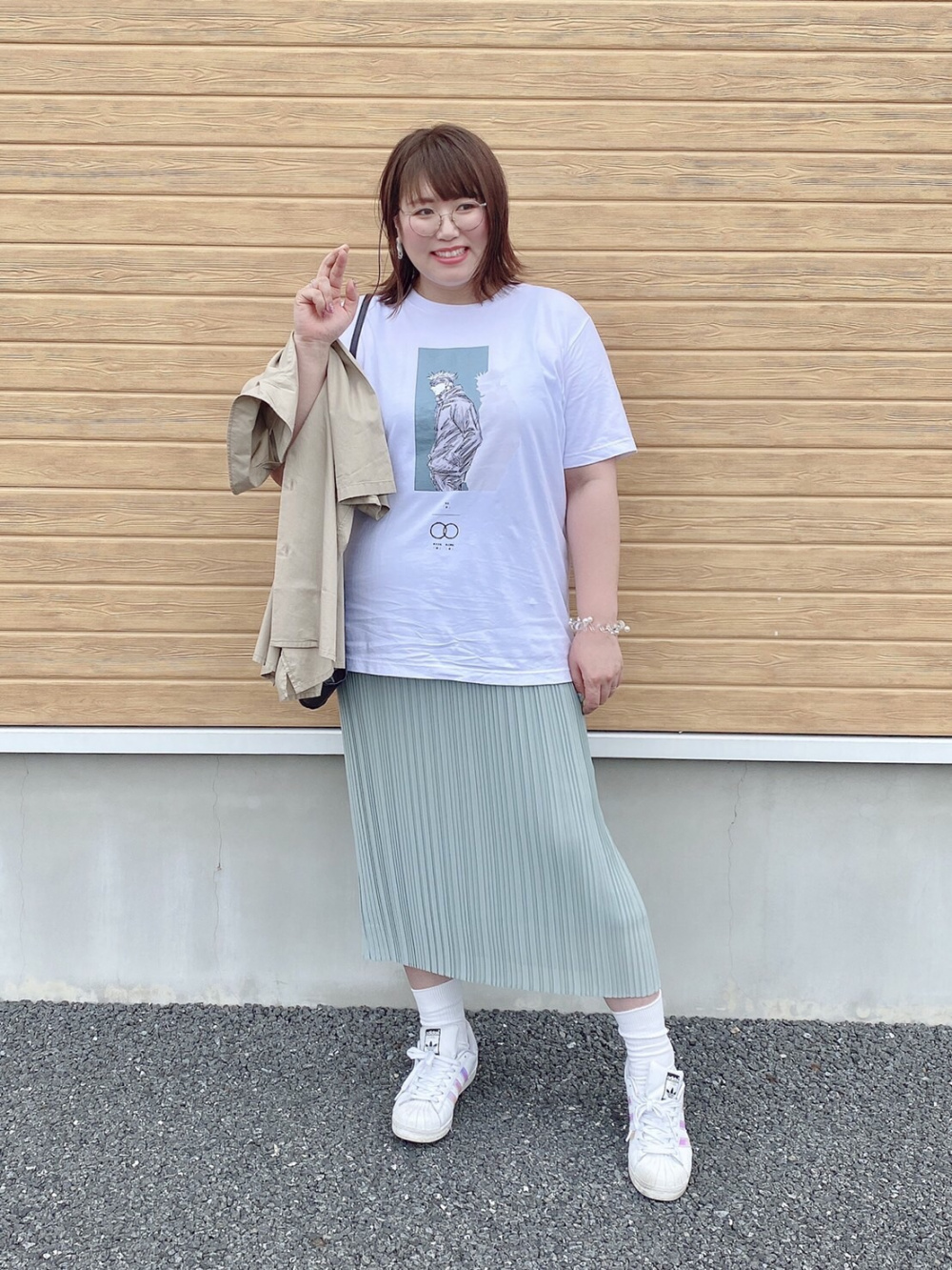 UVカットジャージージャケット、シフォンプリーツナロースカート
