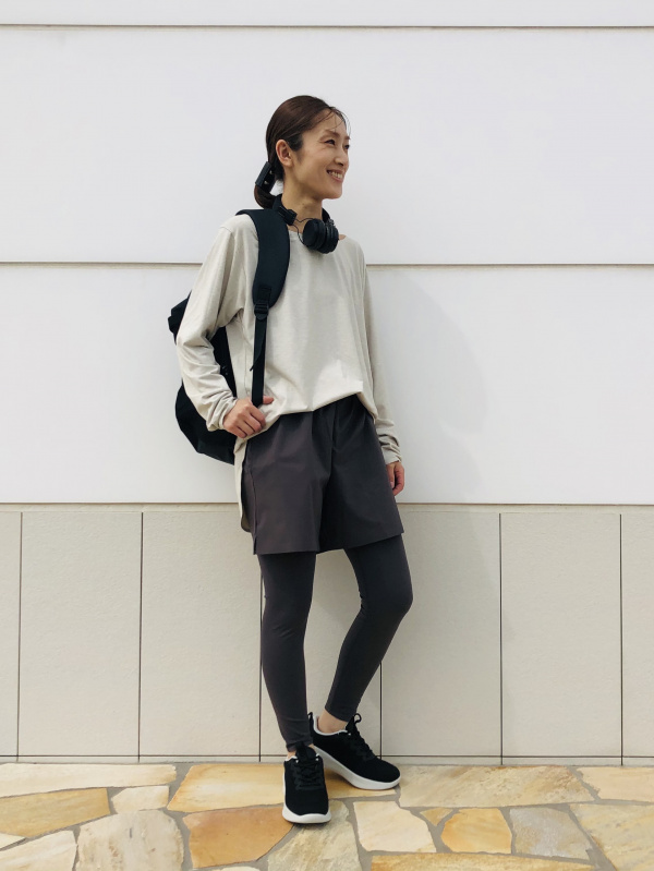 Women's 「エアリズムuvカットソフトレギンス」styling ideas